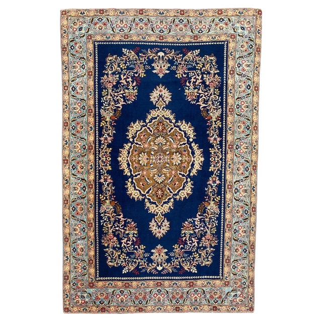 Mid-Century Qom Rug, 1970s For Sale