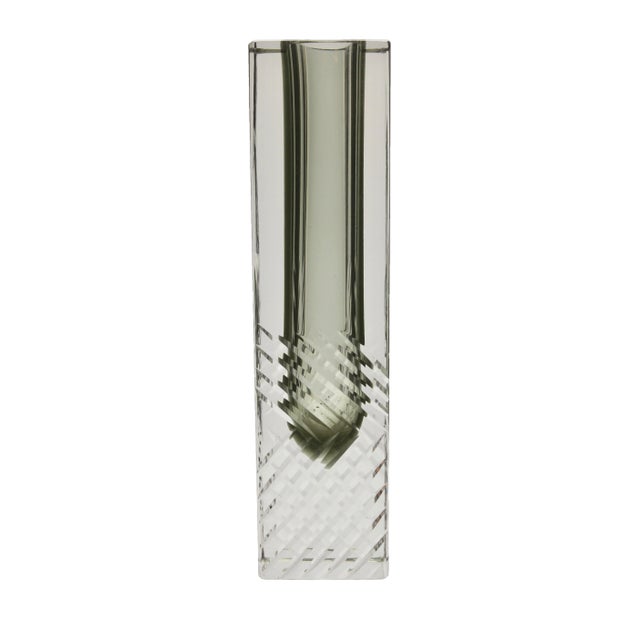 Inspired by the Classic design by Flavio Poli for Mandruzzato, this stylish Murano vase is made from an inner sheath of...