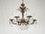 Antique 6 Arm 6 Light Svelte Shimmering Brass Cut Lead Glass Crystal Chandelier For Sale In South Bend - Image 6 of 11