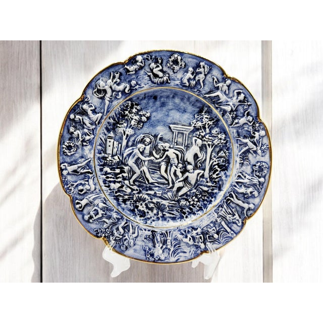 Classic Decorative Plate from Capodimonte, 1950s For Sale - Image 9 of 9