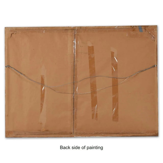 1990s James C. Borden Large Cityscape Street Scene Watercolor Painting Cerused Frame For Sale - Image 13 of 14