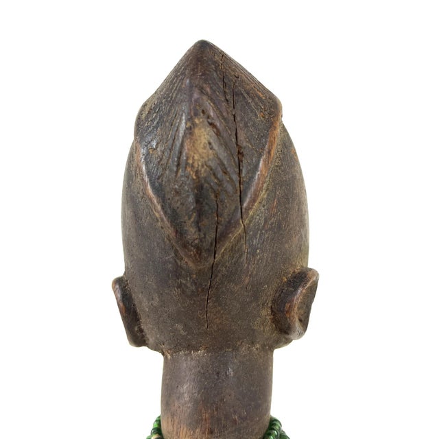 Wood Early 20th Century Yoruba Ibeji Female Miniature Figure 13.5 Inch Nigeria For Sale - Image 7 of 7