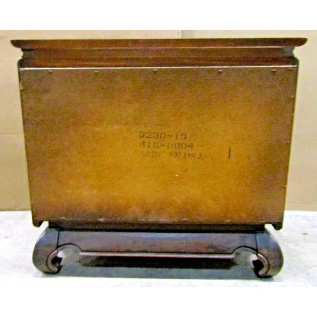 1960s 1960s Vintage Broyhill Walnut Parquetry Asian Console Cabinet 3230-19 For Sale - Image 5 of 12