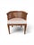 Regency style cane backed tub chair with white patterned upholstery. All caning intact. Great condition, 22 3/4"w x 18" d...