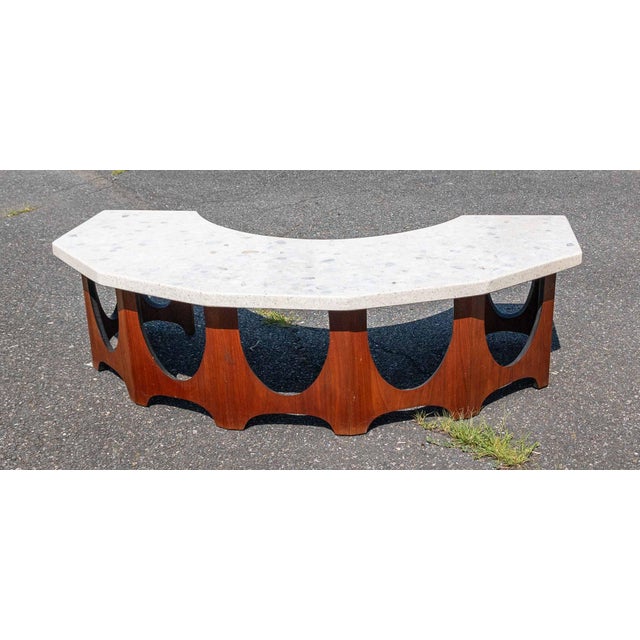 We are selling this great Mid-Century Modern coffee table or accent table. This table has unique curved shape, the top is...