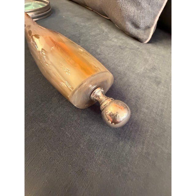 Large Horn Handle Magnifying Glass With Brassed Accents For Sale - Image 4 of 8