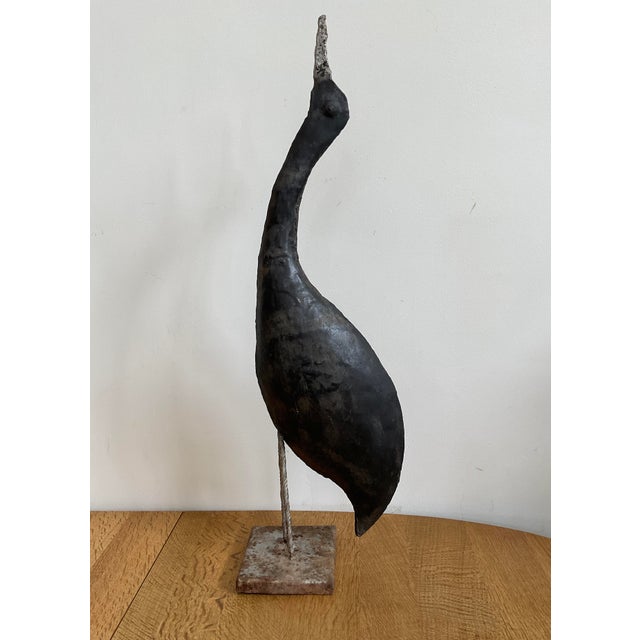 1960s Vintage Garden Heron Sculpture For Sale - Image 5 of 11
