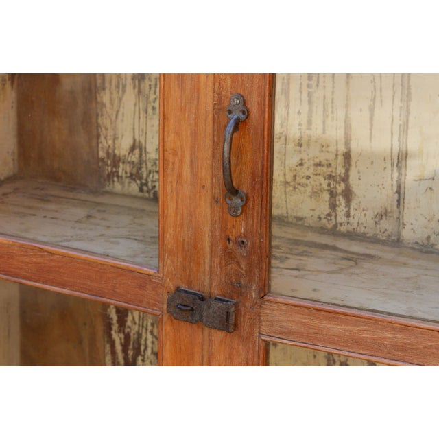 1950s Vintage Colonial Scholar's Vitrine Teak Bookcase For Sale - Image 5 of 7