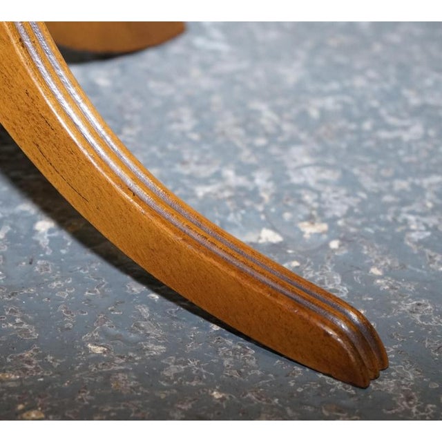 Brown Vintage Yew Wood Side Table For Sale - Image 8 of 11