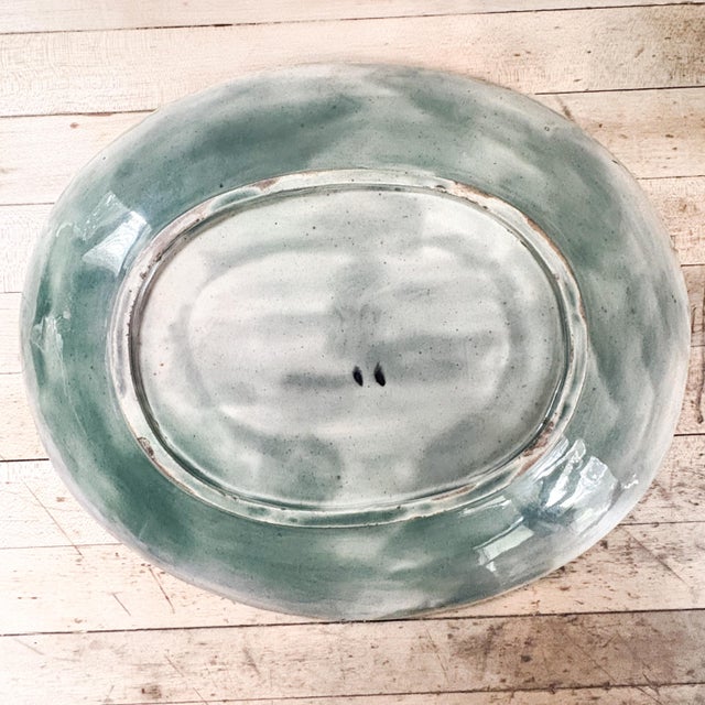 Antique Wedgwood "Waves and Shells" Majolica Oval Platter For Sale - Image 13 of 13
