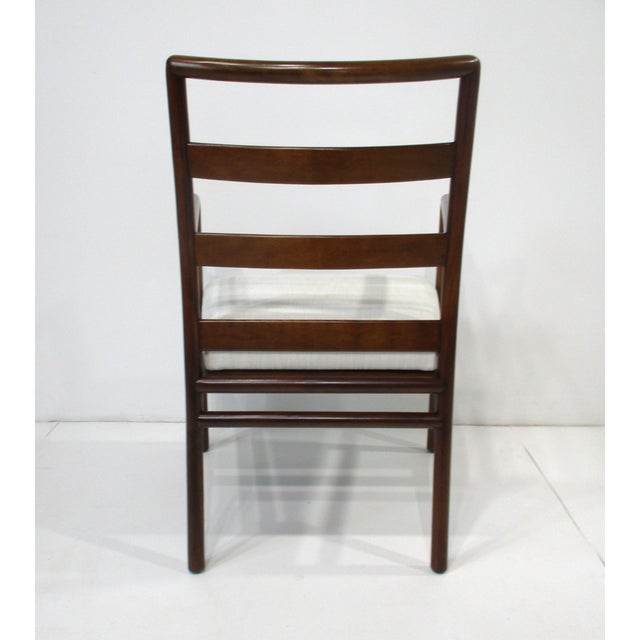 Brown t.h. Robsjohn Gibbings Ladder Back Arm Chairs For Sale - Image 8 of 16