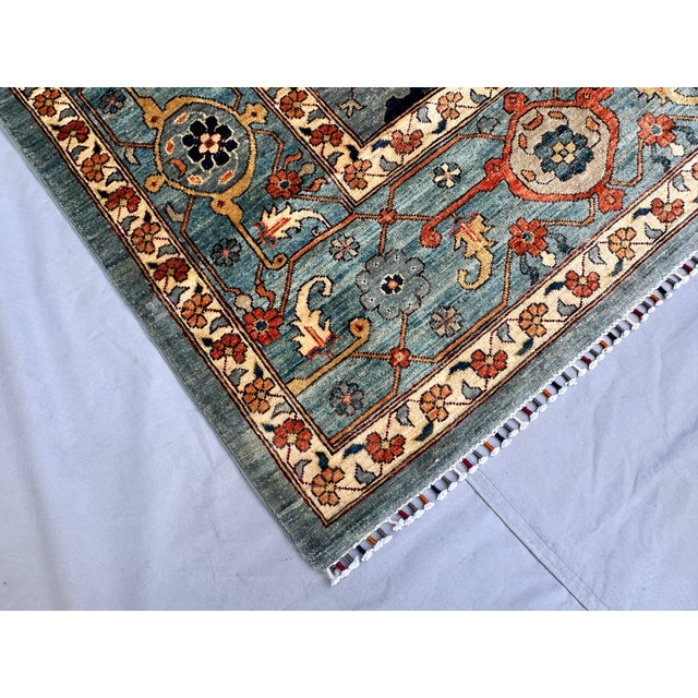 Hand-Knotted Afghan Sultanabad Chobi Wool Area Rug - 8'11" X 11'11" For Sale - Image 13 of 16