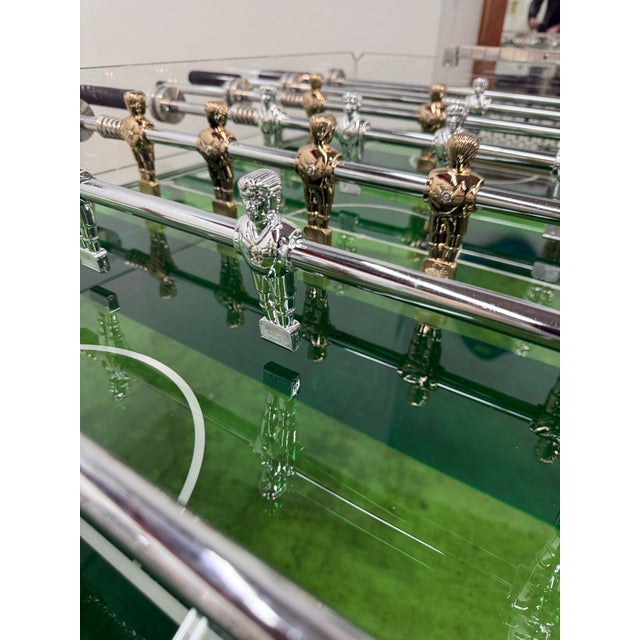 Modern Vintage Lucite & Crystal Glass Foosball Table, Italy, 1970s For Sale - Image 3 of 13