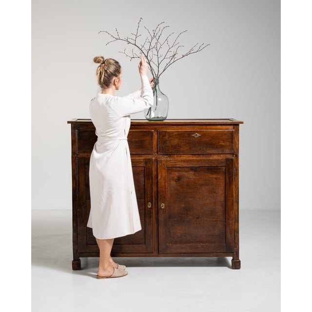 Oak Buffet in Original Patina, Antique, France, Circa 1860 For Sale - Image 4 of 15