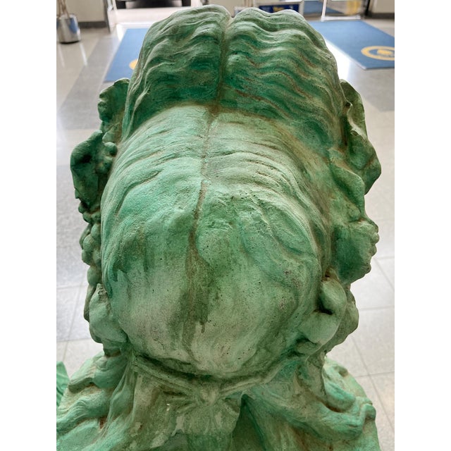 Verdigris Sculptural Replica Casts of Roman Flavian Figures - A Pair For Sale - Image 10 of 11