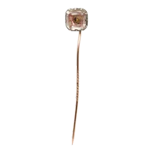 Vintage Antique 17th / 18th Century English Foiled Stuart Crystal Stick Pin
