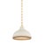 Hudson Valley Lighting Southfields 10.25 in. 1 Light Pendant in Aged Brass and Ceramic Cream Pebble Finish For Sale