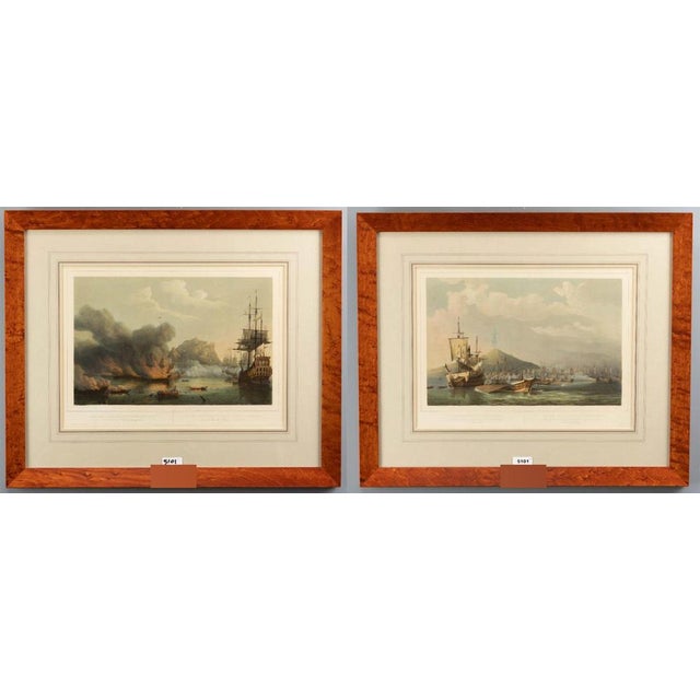 Naval Battle Lithograph – Etna and Palermo Engagements of 1676, Schotel This finely executed lithograph depicts the...