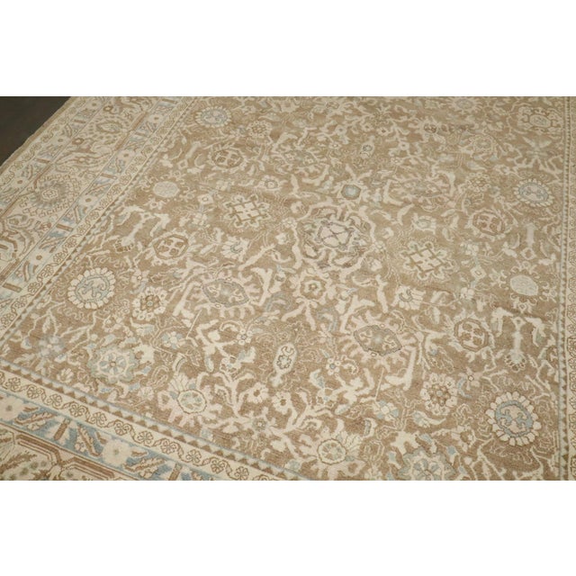 Persian Brown Antique Persian Malayer Rug rug no.j4163 For Sale - Image 3 of 11