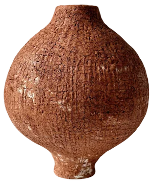 No 20 Terracotta Moon Jar by Elena Vasilantonaki