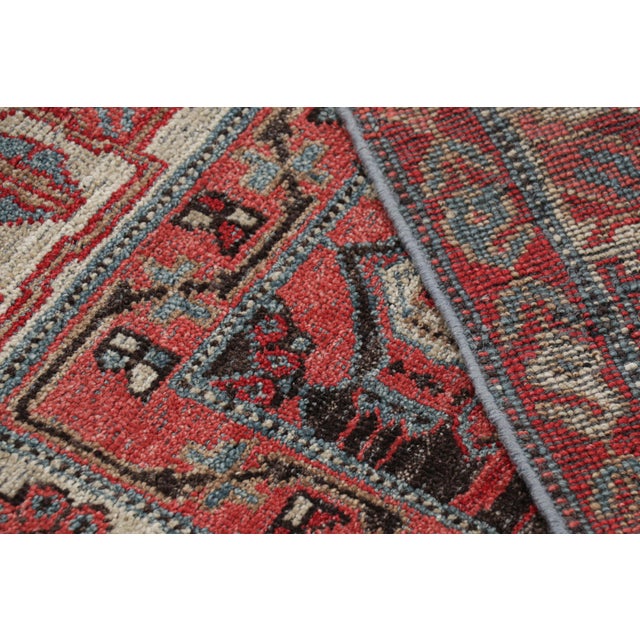 Textile Rug & Kilim’s Kurdish Tribal Style Rug in Red and Brown With Geometric Patterns For Sale - Image 7 of 7