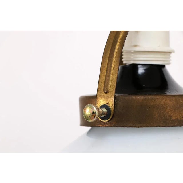 Vintage Hanging Lamp in White Glass attributed to Soholm, 1970s For Sale - Image 10 of 12