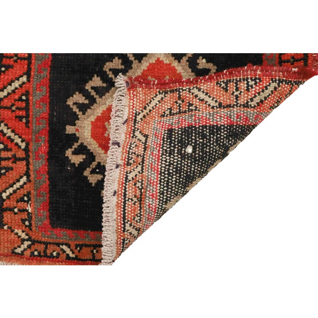 Mid-Century Modern Decorative Vintage Mini Rug For Sale - Image 3 of 3