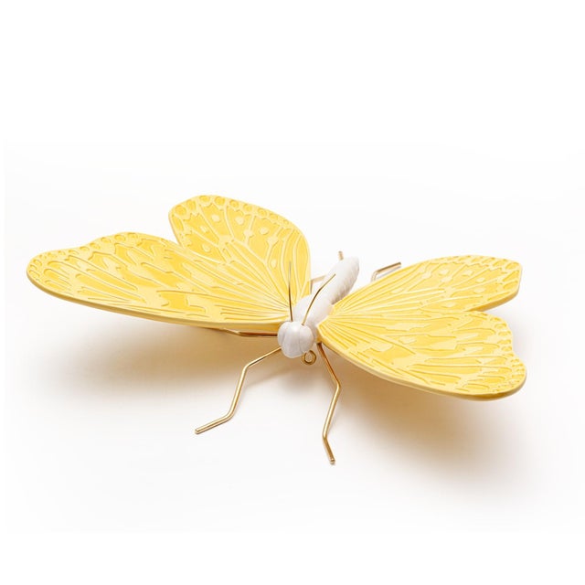 Asian Butterfly in Yellow by Mambo Unlimited Ideas For Sale - Image 4 of 4