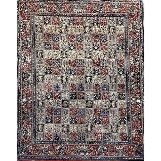Textile Middle Eastern Hand-Knotted Silk Rug For Sale - Image 7 of 7