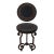 Tessellated Marble Stone Top Iron Base Side Table For Sale