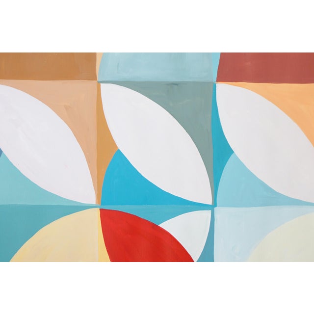 2026, Perpetual Transitions, Bauhaus Movement Triptych, Original Painting in Vivid Tones by Natalia Roman For Sale - Image 11 of 11