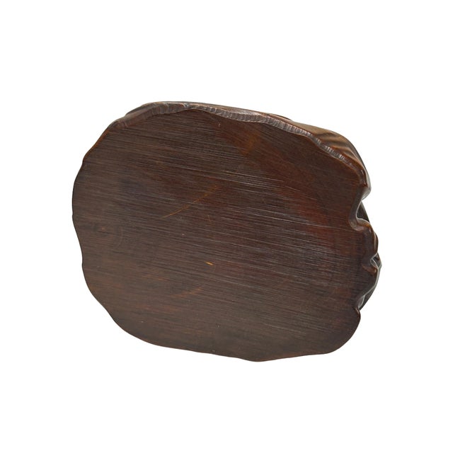 7" Small Brown UpRearing Spirited Details Motifs Wood Horse Figure For Sale - Image 9 of 9