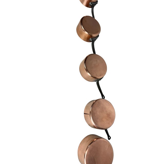 Graduated French Copper Sauce Pans With Iron Handles - Set of 5 For Sale In Boston - Image 6 of 18