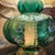Rare 1940s Emerald Green GWTW Lamp Hand Painted Enamel Dual Light Pristine For Sale - Image 6 of 18