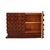 Italian Brutalist-style sideboard handcrafted in oak wood. The two doors feature a striking geometric composition of hand-...