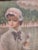 1950s French Portrait Painting of a Girl With a Parasol, Framed For Sale - Image 4 of 7