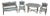 Antique Victorian Miniature Silver Dollhouse Furniture Settee Table Chairs 2" For Sale