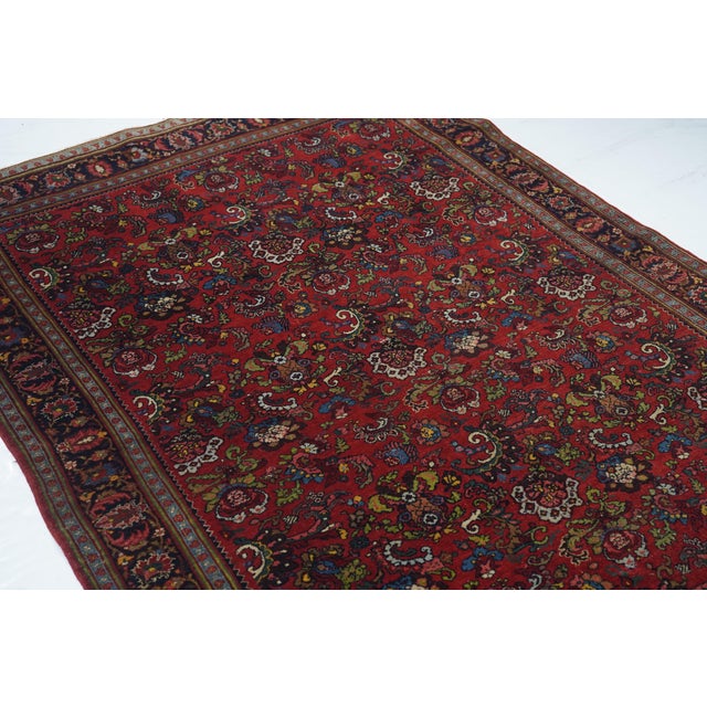 Antique Halvai Bijar Rug 4'7'' X 7'0'' For Sale - Image 9 of 12