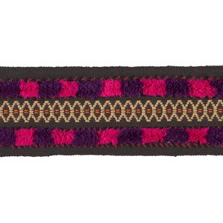 Schumacher Biyan Tape Trim In Raspberry For Sale