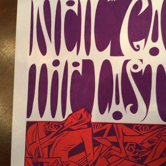 Textile Original Neil Gaiman the Last Angel Silk Screened Tour Poster For Sale - Image 7 of 11