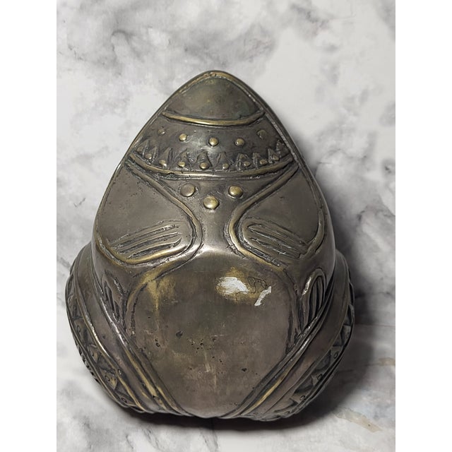 Antique Vintage Chinese Bronze Frog Brass Zhao Cai Jin Bao For Sale - Image 11 of 11