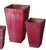 This fluted planter set has a gorgeous ceramic finish.The planter has a red base color with white glaze applied over the...