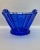 Glass 1930’s L. E. Smith Dark Blue Console Dish For Sale - Image 7 of 9