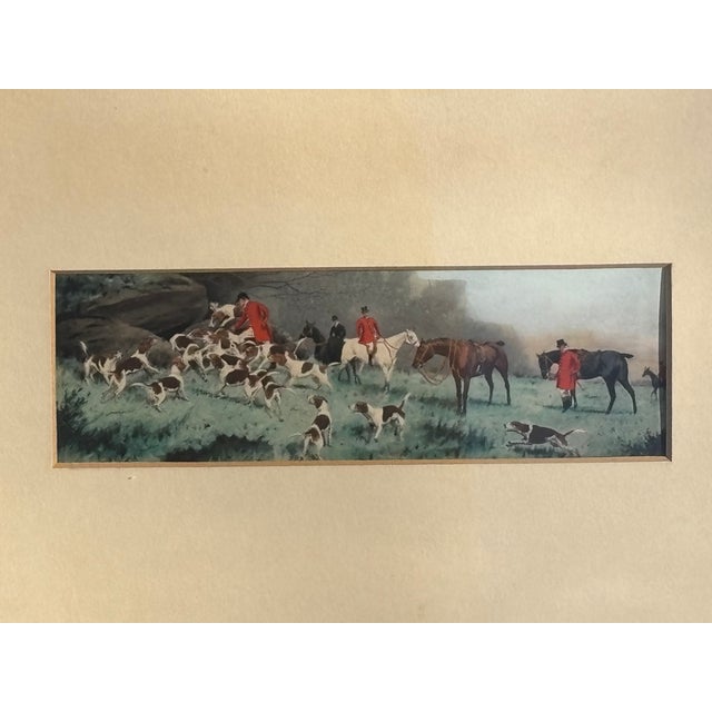 Paper Late 19th C. Equestrian Hunt Scenes - Original Oils on Paper - Set of Six in a Single Presentation For Sale - Image 7 of 9