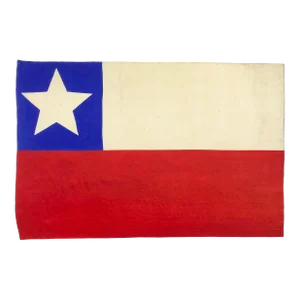 Antique Silk Parade Flag of Chile