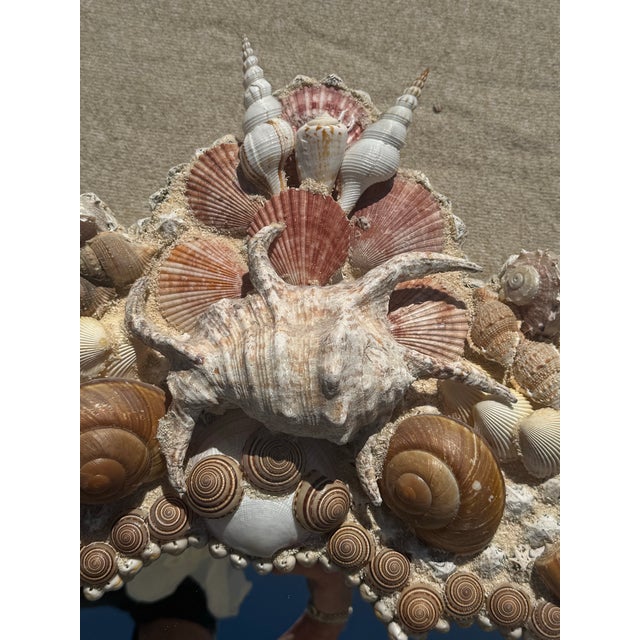 Currey and Company Stunning Large Natural Seashell Framed Mirror For Sale In Las Vegas - Image 6 of 12