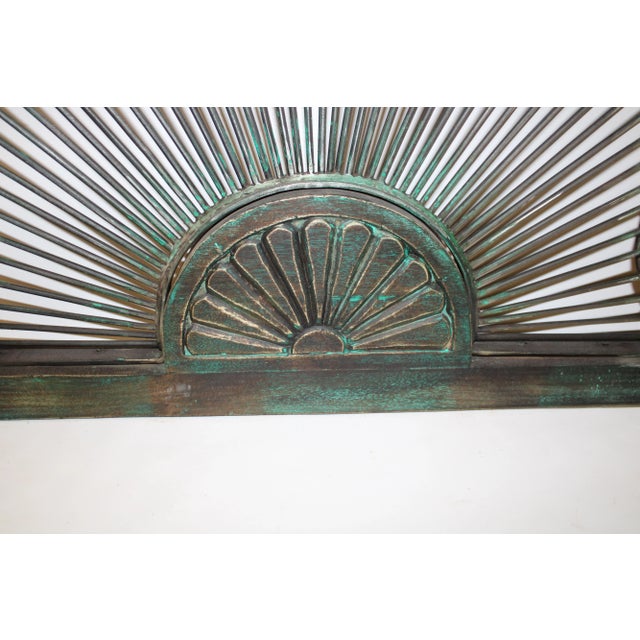 Mid-Century Modern 1960s Wooden Arch With Fan Ironwork B For Sale - Image 3 of 13
