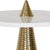 Contemporary Matthew Izzo Home Pasha Conical Brass and Marble Side Table For Sale - Image 3 of 8