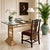 Rare Palm Beach chic bamboo writing desk with a charming pagoda-shaped base that holds a heavy beveled glass top. What set...