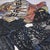 Silk, Leather, and Lace by Sharon Pomales Tousey | Pastel Still life of gloves and fabric For Sale